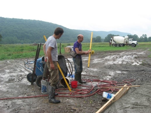 Andrew and Ezra after pour