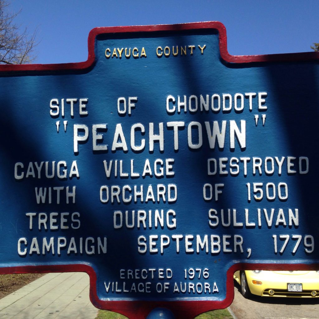 Historical marker located in Aurora, New York. Photo by Autumn Stoscheck